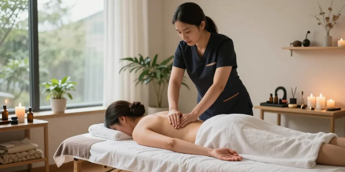Serene Swedish massage experience at makangs.com, featuring a tranquil spa atmosphere.