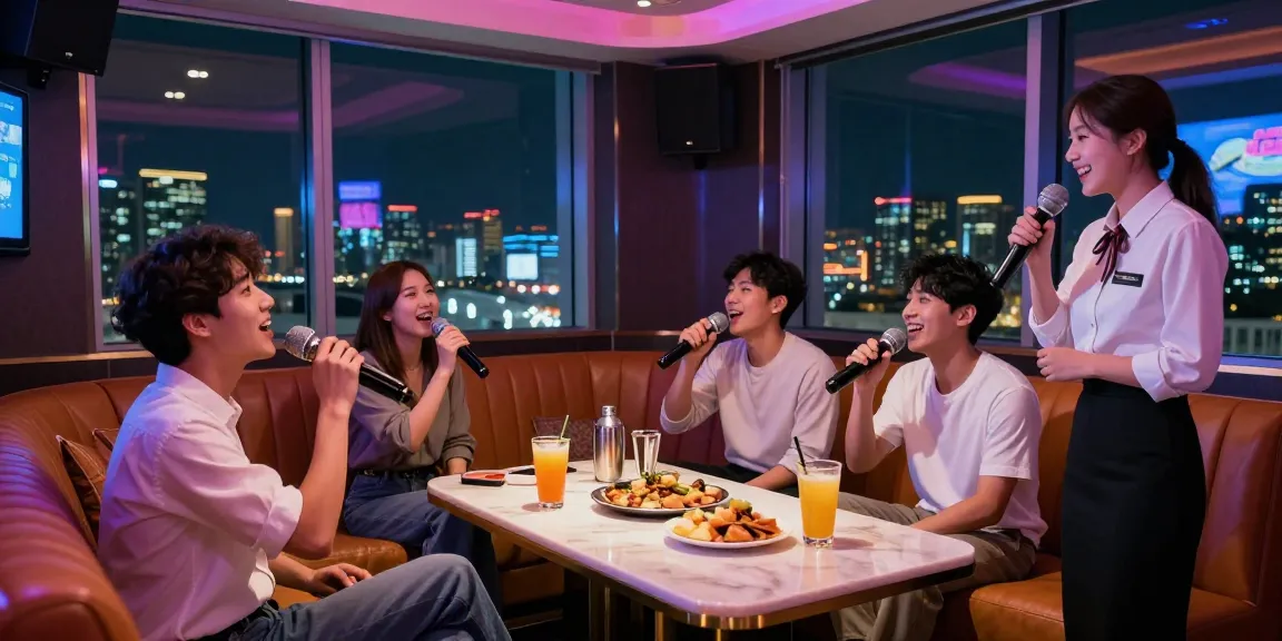 Guests enjoying a fun night at Incheon karaoke with drinks and ambiance, showcased on www.3no.org.
