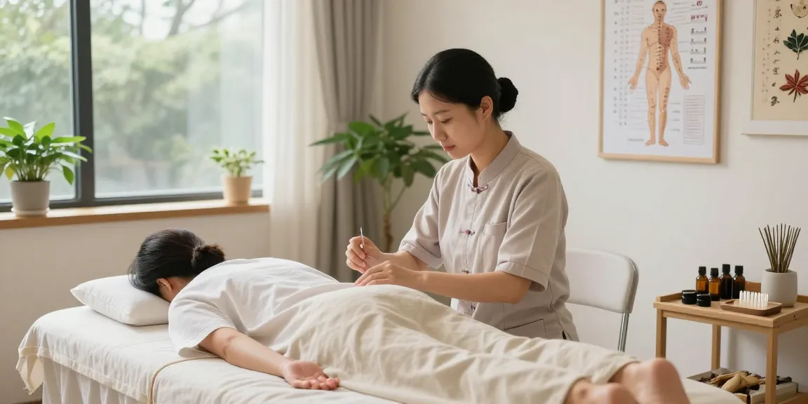 Healing therapy at 영통한의원 with acupuncture treatment in a calming environment
