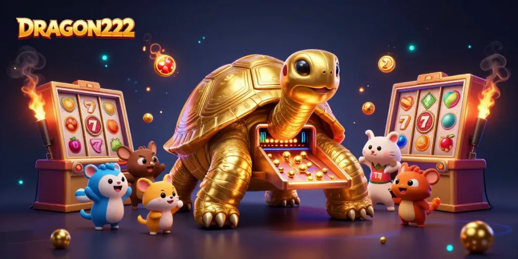 Experience thrilling gameplay at DRAGON222 with vibrant slots and jackpots in a captivating scene.