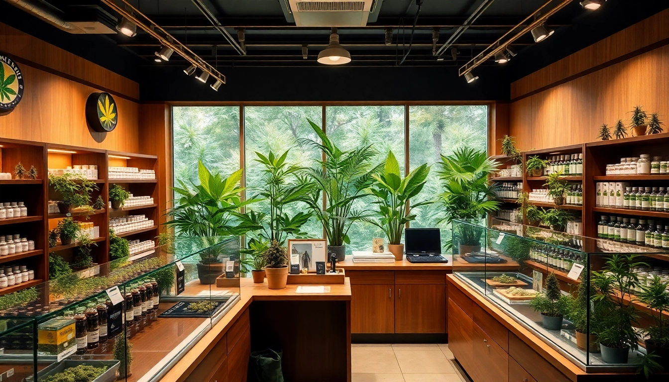 Learn how to buy weeds online at a modern cannabis dispensary showcasing various products.