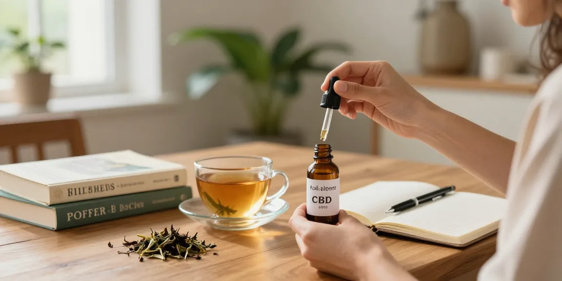 Holistic wellness setting showcasing CBD North Canada premium full-spectrum oil experience.