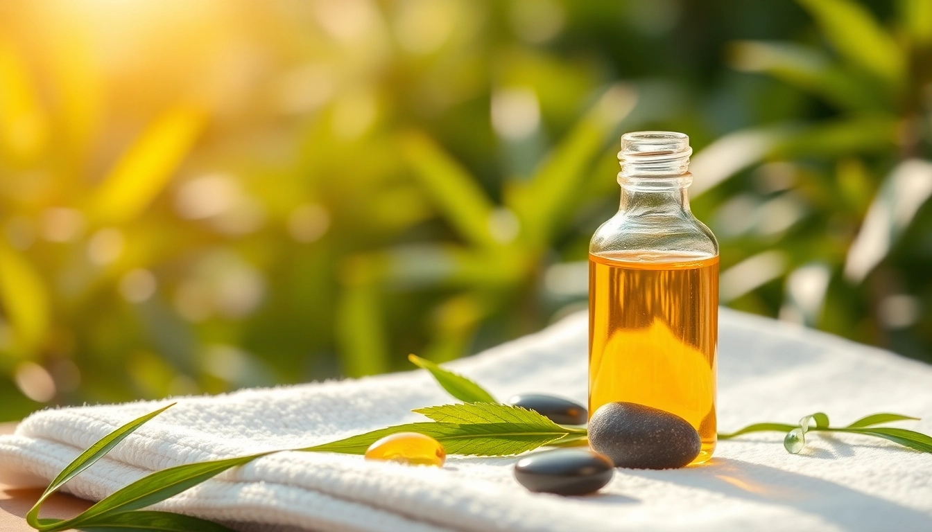 Apply CBD oil for skin for hydration and nourishment in a soothing natural environment.