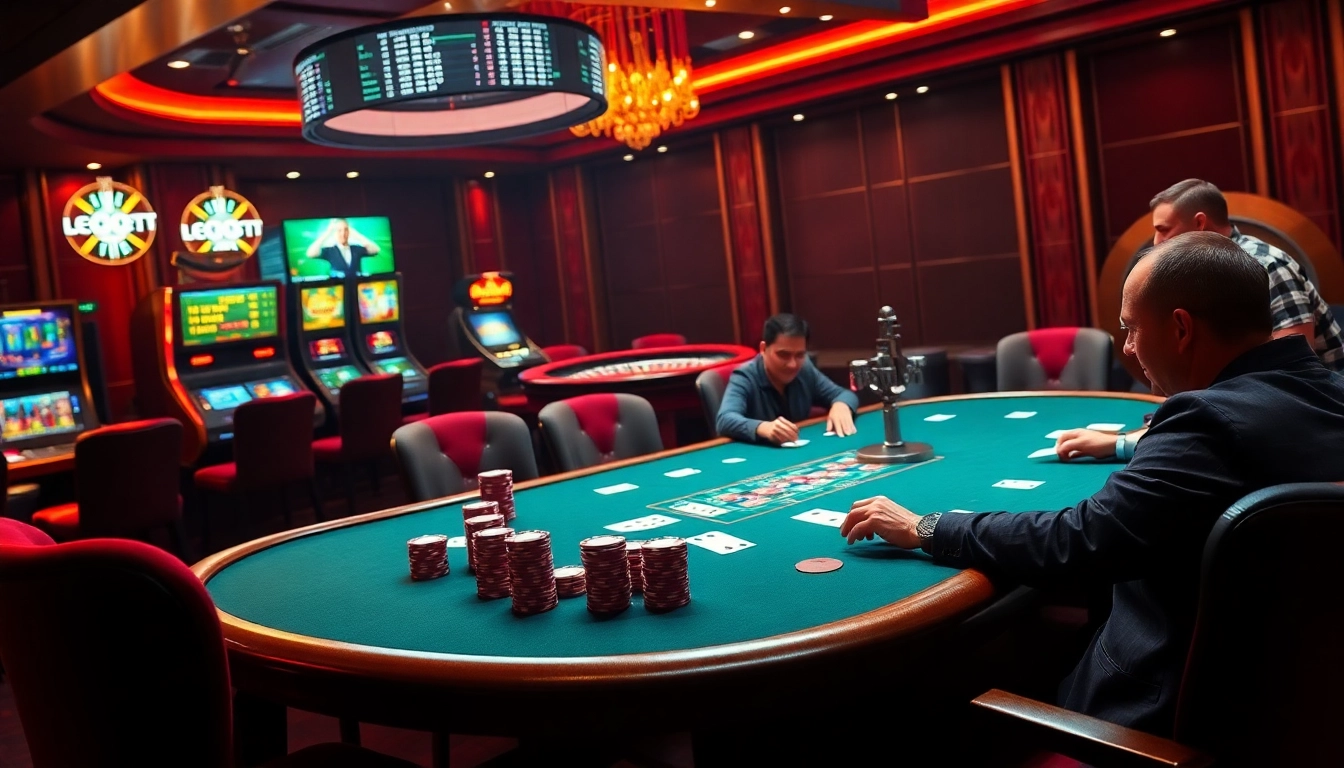 Bet on games at https://xx88.nl/ with a high-stakes poker table and luxurious casino setting.