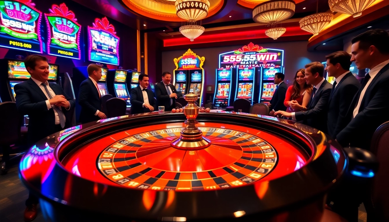 Experience thrilling gameplay and excitement at 555win with vibrant casino elements.