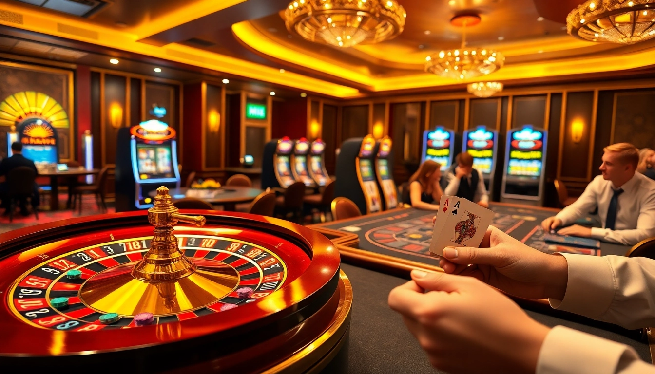 Experience thrilling gameplay at MM88 with vibrant casino visuals featuring poker and roulette.
