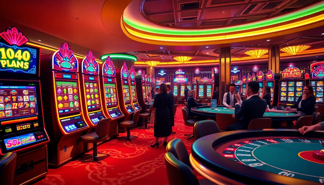 See how pen 4d enhances the excitement in a vibrant casino with thrilling slot machines and tables.