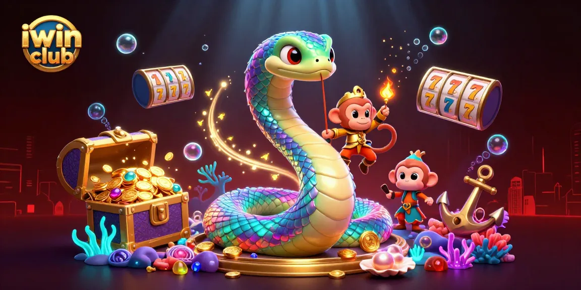 Play exciting games at iwin club with vibrant underwater treasures and colorful characters