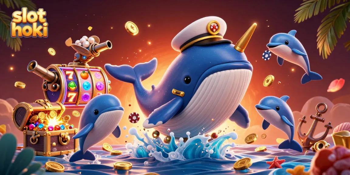 Engage with slot hoki's thrilling adventure featuring cashing in colorful coins amidst friendly sea creatures.